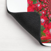 Natuurlijke Rode Bloem Witte Veren caleidoscoop ku Muismat (Hoek)