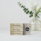 Natuurlijke Rodebossen - Logo van de Bark Grain Visitekaartje (Staand voorkant)