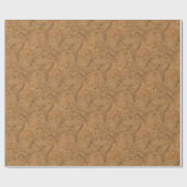 Natuurlijke rookkurk Bark Hood Graan Kijk uit Cadeaupapier (Vlak)