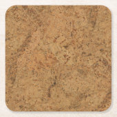 Natuurlijke rookkurk Bark Hood Graan Kijk uit Kartonnen Onderzetters (Voorkant)