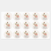 Natuurlijke Roos etherische oliën Waterverf Bloeme Labels (Vel)