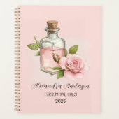 Natuurlijke Roos etherische oliën Waterverf Bloeme Planner (Voorkant)