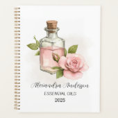 Natuurlijke Roos etherische oliën Waterverf Bloeme Planner (Voorkant)