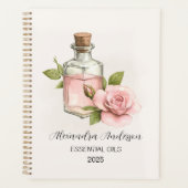 Natuurlijke Roos etherische oliën Waterverf Bloeme Planner (Voorkant)