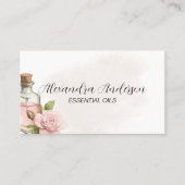 Natuurlijke Roos etherische oliën Waterverf Bloeme Visitekaartje (Voorkant)