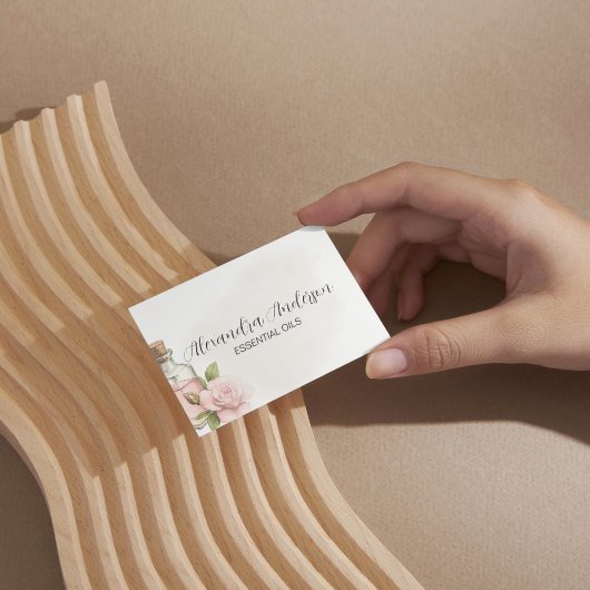 Natuurlijke Roos etherische oliën Waterverf Bloeme Visitekaartje