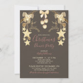 Natuurlijke Roos Goud Vakantie Kerstmis Diner Part Kaart (Voorkant)