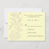 Natuurlijke/Roos Opslaan datum RSVP Kaartje (Voorkant)