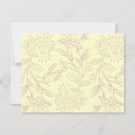 Natuurlijke/Roos Opslaan datum RSVP Kaartje (Achterkant)