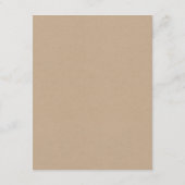 Natuurlijke Roos Woodsy Wedding Details Informatiekaartje (Achterkant)