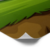 Natuurlijke rots berg poster (Hoek)