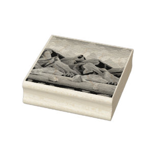 Natuurlijke rots berg rubberstempel