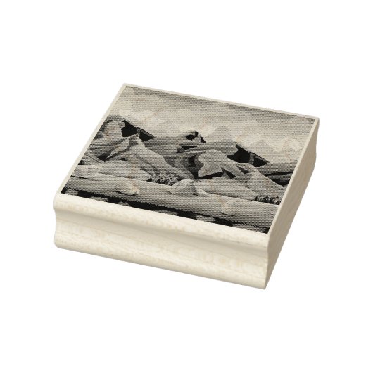 Natuurlijke rots berg rubberstempel (Stempel)