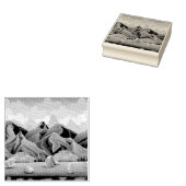 Natuurlijke rots berg rubberstempel (Gestempeld)