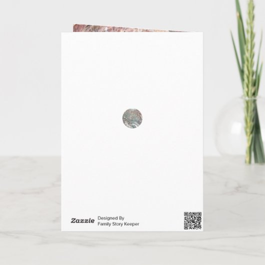 Natuurlijke Rots Gedempte Kleuren Foto  Kaart (Achterkant)