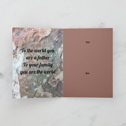 Natuurlijke Rots Gedempte Kleuren Foto  Kaart (Binnen)