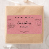 Natuurlijke roze serumlabels etiket (Insitu)