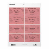 Natuurlijke roze serumlabels etiket (Full Sheet)