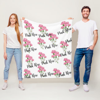 Natuurlijke rozen bloemstof fleece deken