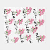 Natuurlijke rozen bloemstof fleece deken (Voorkant (Horizontaal))
