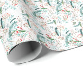 Natuurlijke Rustieke Kerstmis Cadeaupapier (Rol Hoek)