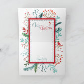 Natuurlijke Rustieke Kerstmis Feestdagen Kaart (Binnen)