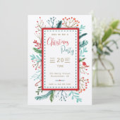 Natuurlijke Rustieke Kerstmis Uitnodiging (Staand voorkant)