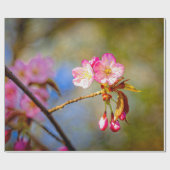 Natuurlijke samenstelling van Sakura-bloemen Cadeaupapier (Vlak)