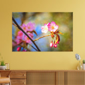 Natuurlijke Samenstelling Van Sakura Bloemen In De Canvas Afdruk (Insitu (Woonkamer))