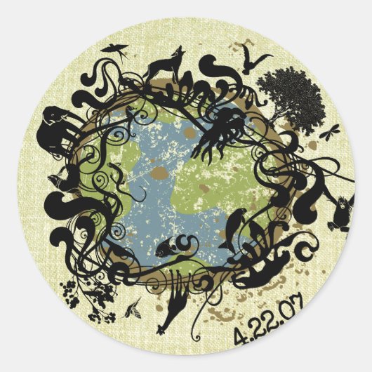 Natuurlijke schoonheid - behoud het! ronde sticker (Voorkant)