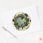 Natuurlijke schoonheid - behoud het! ronde sticker (Envelop)
