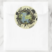 Natuurlijke schoonheid - behoud het! ronde sticker (Tas)