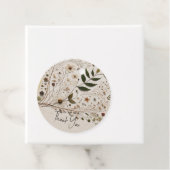 Natuurlijke Schoonheid Botanische Bloemen & Blader Bedankjes Labels (In situ)