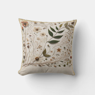 Natuurlijke Schoonheid Botanische Bloemen & Blader Kussen
