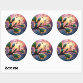 Natuurlijke schoonheid fee dauw minuscule schepsel ronde sticker (Vel)