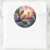 Natuurlijke schoonheid fee dauw minuscule schepsel ronde sticker (Tas)