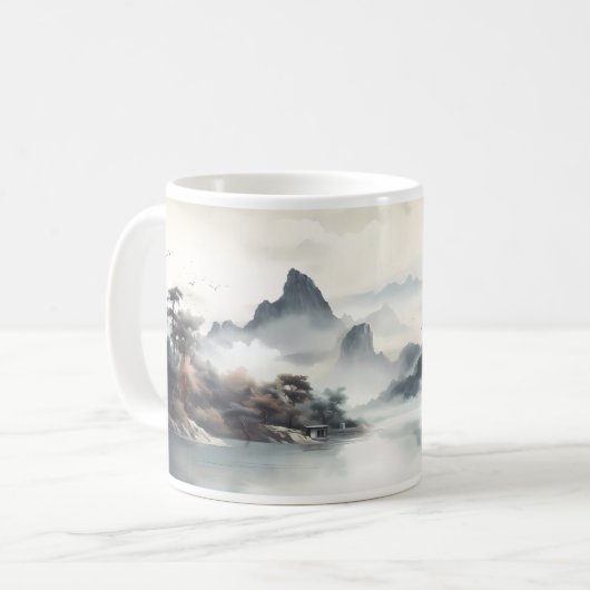 Natuurlijke schoonheid met een berg koffiemok (Voorkant links)