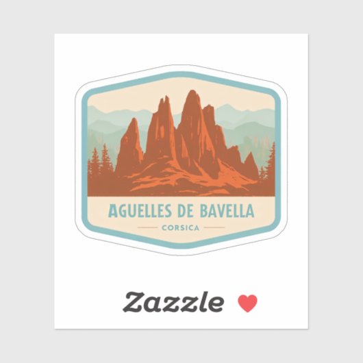 Natuurlijke schoonheid van Aguelles de Bavella-Fra Sticker (Vel)