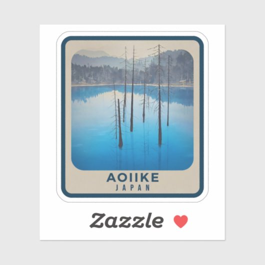 Natuurlijke schoonheid van Aoike-Japan Sticker (Vel)