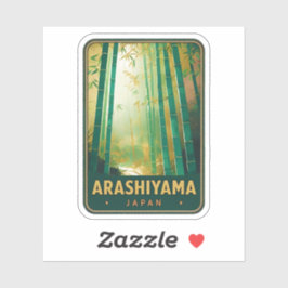Natuurlijke schoonheid van Arashiyama Bamboo Fores Sticker