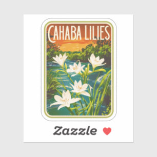 Natuurlijke schoonheid van Cahaba Lelies-Alabama Sticker