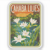Natuurlijke schoonheid van Cahaba Lelies-Alabama Sticker (Voorkant)