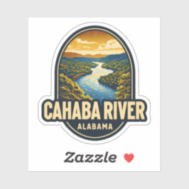 Natuurlijke schoonheid van Cahaba River-Alabama Sticker