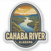 Natuurlijke schoonheid van Cahaba River-Alabama Sticker (Voorkant)