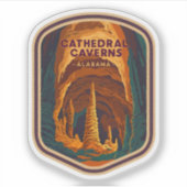 Natuurlijke schoonheid van Cathedral Caverns-Alaba Sticker (Voorkant)