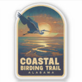 Natuurlijke schoonheid van Coastal Birding Trail-A Sticker (Voorkant)