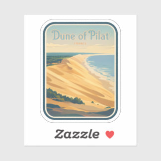 Natuurlijke schoonheid van de duin van Pilat-Franc Sticker