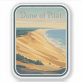 Natuurlijke schoonheid van de duin van Pilat-Franc Sticker (Voorkant)