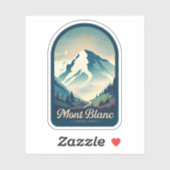 Natuurlijke schoonheid van de Mont Blanc-France Sticker (Vel)