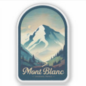 Natuurlijke schoonheid van de Mont Blanc-France Sticker (Voorkant)